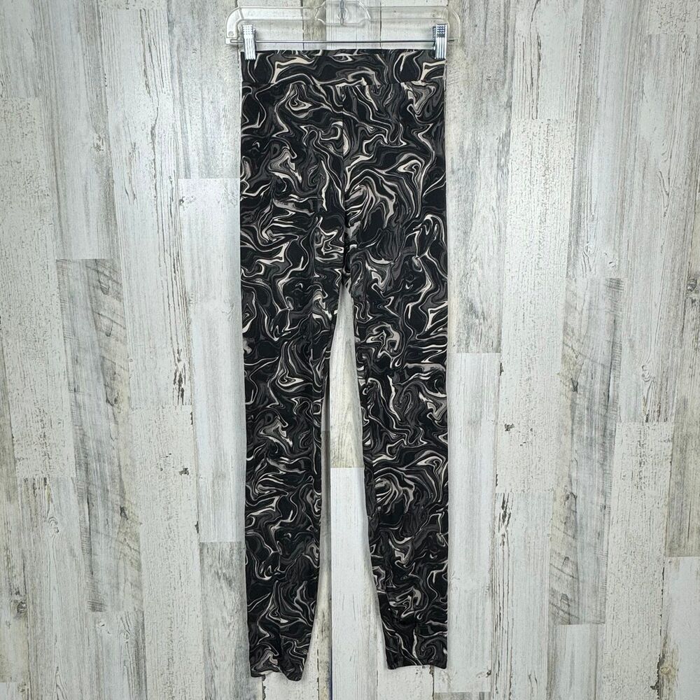 Ichi Power Epic Lux Printed black cream leggings size small